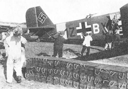 Loading a transport plane Loading a transport plane