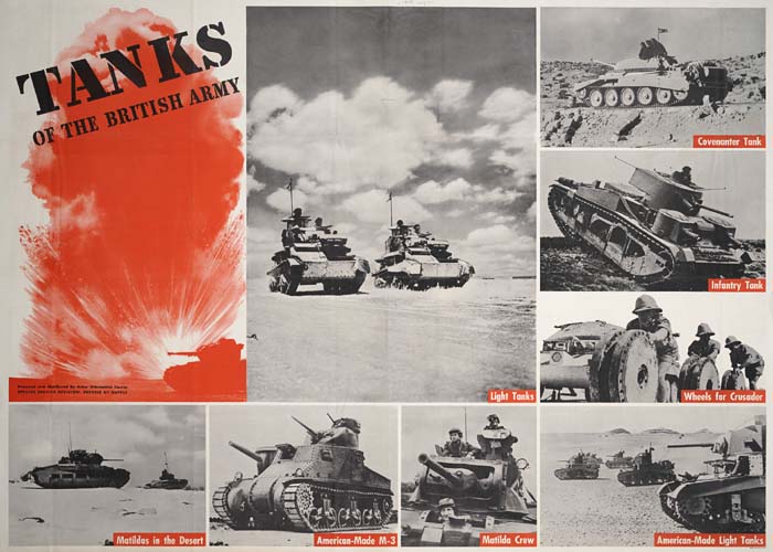 British Army Tanks - WWII Poster British Army Tanks - WWII Poster