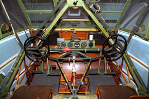 Cockpit of the Waco CG-4A. Cockpit of the Waco CG-4A.